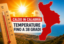 Caldo in Calabria, temperature fino a 38 gradi