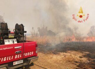 Vasto incendio minaccia abitazioni e ferrovia: treni rallentati, residenti lasciano le case per precauzione