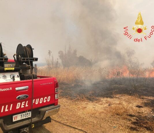 Vasto incendio minaccia abitazioni e ferrovia: treni rallentati, residenti lasciano le case per precauzione