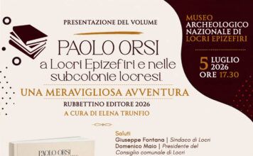 Paolo Orsi a Locri Epizefiri e nelle sub colonie locresi. Una meravigliosa avventura”, presentazione del volume