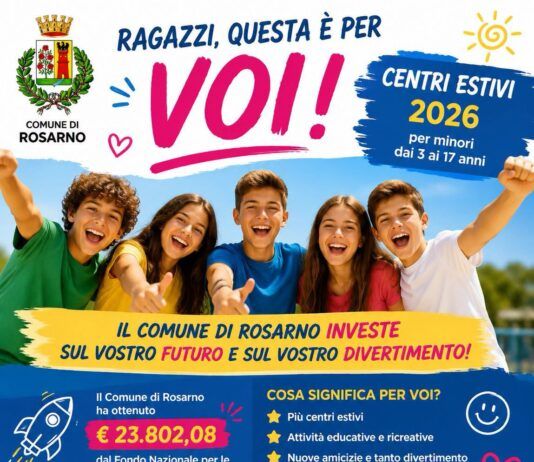 Rosarno, al via l’avviso per i Centri Estivi 2026: domande entro il 18 luglio