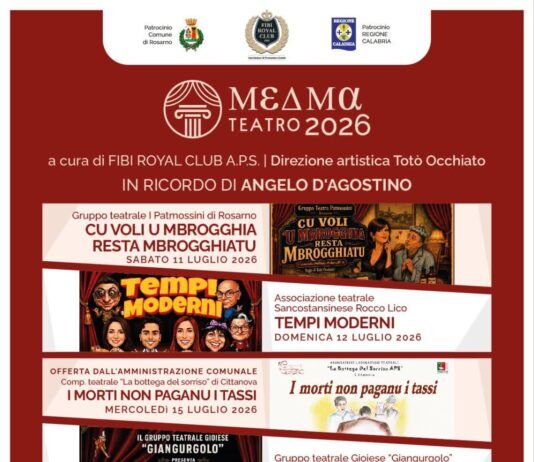 Al via “Medma Teatro 2026” II° edizione Rosarno una rassegna tra cultura, divertimento e il ricordo di Angelo D’Agostino