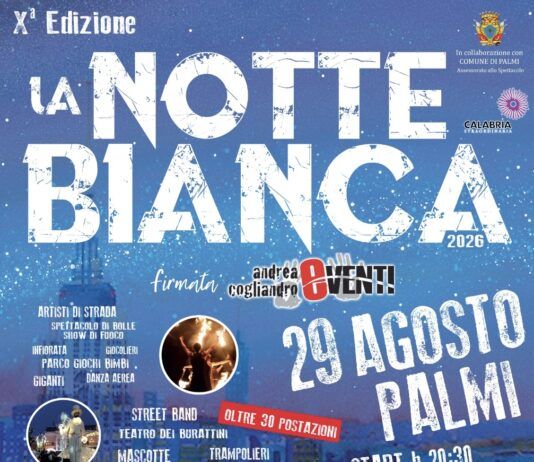 Tutto pronto per la Notte Bianca di Palmi: appuntamento per il 29 agosto