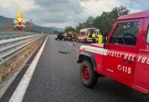Incidente sull’A2, quattro feriti: tre chilometri di coda