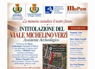 Rosarno intitola il viale del Museo Archeologico di Medma a Michelino Verzì