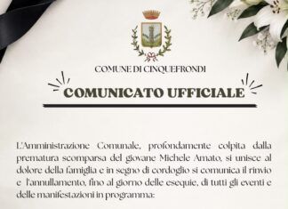 Cinquefrondi, lutto cittadino e rinvio degli eventi per la scomparsa del giovane Michele Amato
