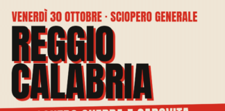 Sciopero generale del 30 ottobre, corteo a Reggio Calabria: appuntamento alle 9 in piazza De Nava