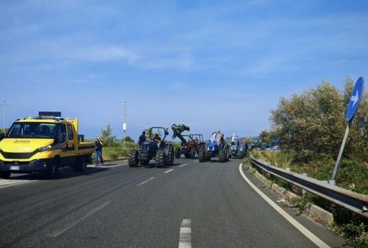 Protesta degli agricoltori, trattori sulla Statale 18: disagi anche tra Melicucco e Rosarno